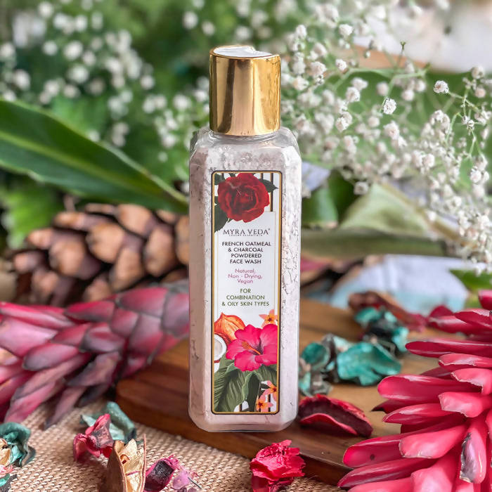 Myra Veda French Oatmeal & Charcoal Powdered Face Wash