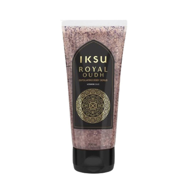 Iksu Royal Oudh scrub tube on a white background