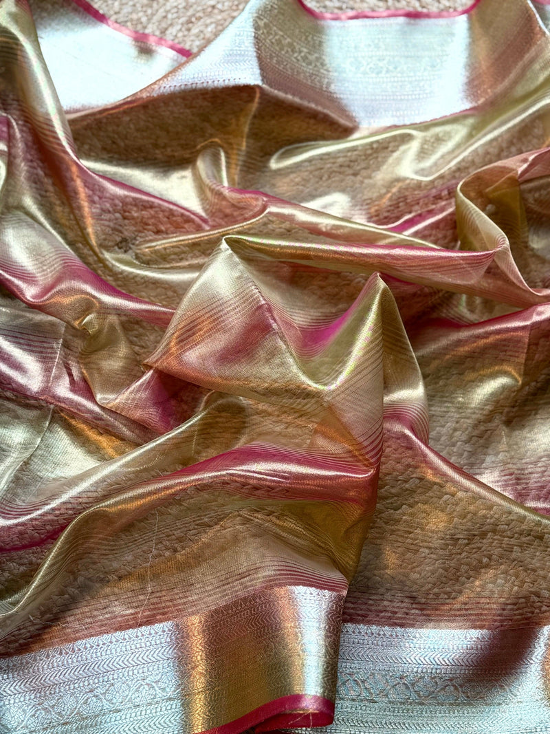 Radiance Dual Tone Tissue Silk Saree