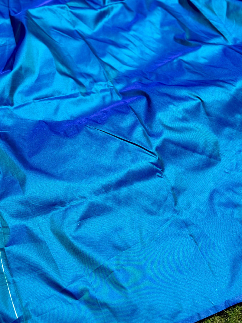 Blue Zari Tissue Kanjivaram Silk Saree