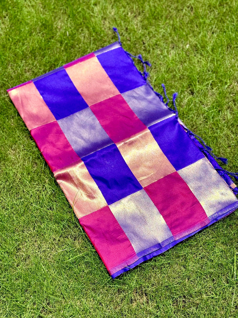 Square Grace Kanjivaram Silk Saree