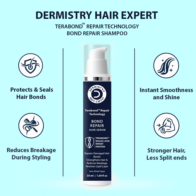 Dermistry Bond Repair & Restore Hair Serum & Shampoo TeraBond Maleic Acid Protein