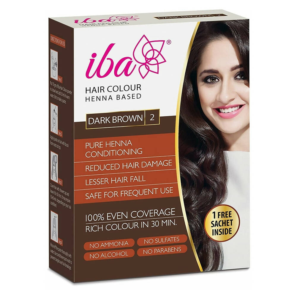 Iba hair color packaging with a woman's face on a white background