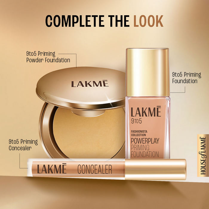 Lakme Powerplay Priming Powder Foundation, 3-In-1, Lasting Matte - Honey Dew