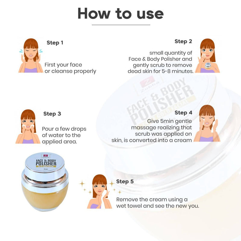 Zobha Face & Body Polisher 24 Ct Gold Facial Gel