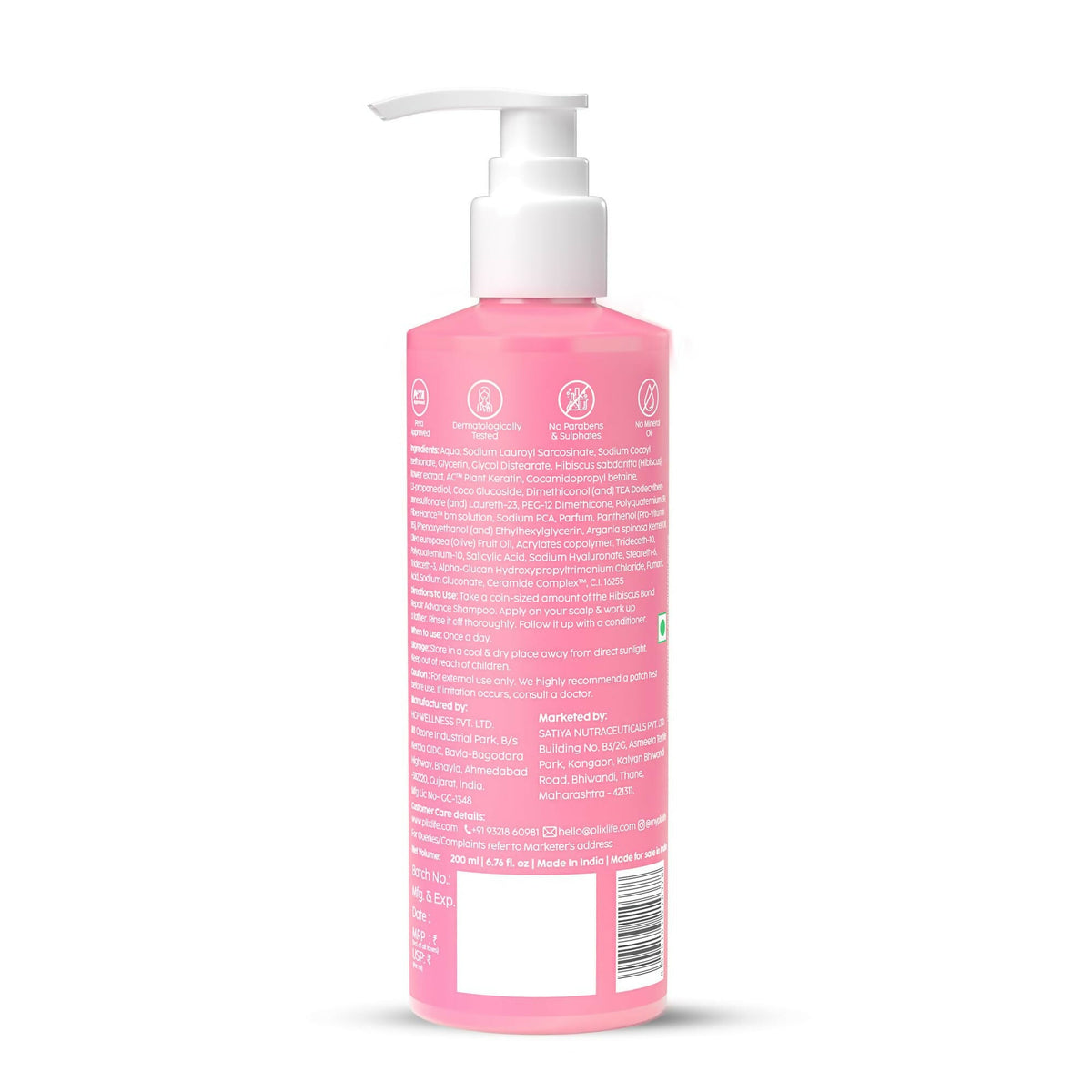 PLIX The Plant Fix Hibiscus Bond Repair Advanced Shampoo For Damaged, Frizzy Hair