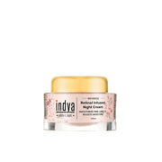 Indya skincare night cream jar on a white background