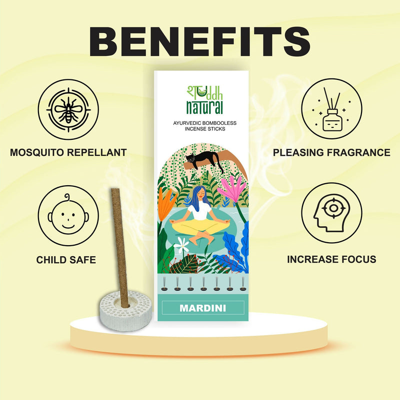 Shuddh Natural Lemongrass & Eucalyptus Bambooless Incense Sticks