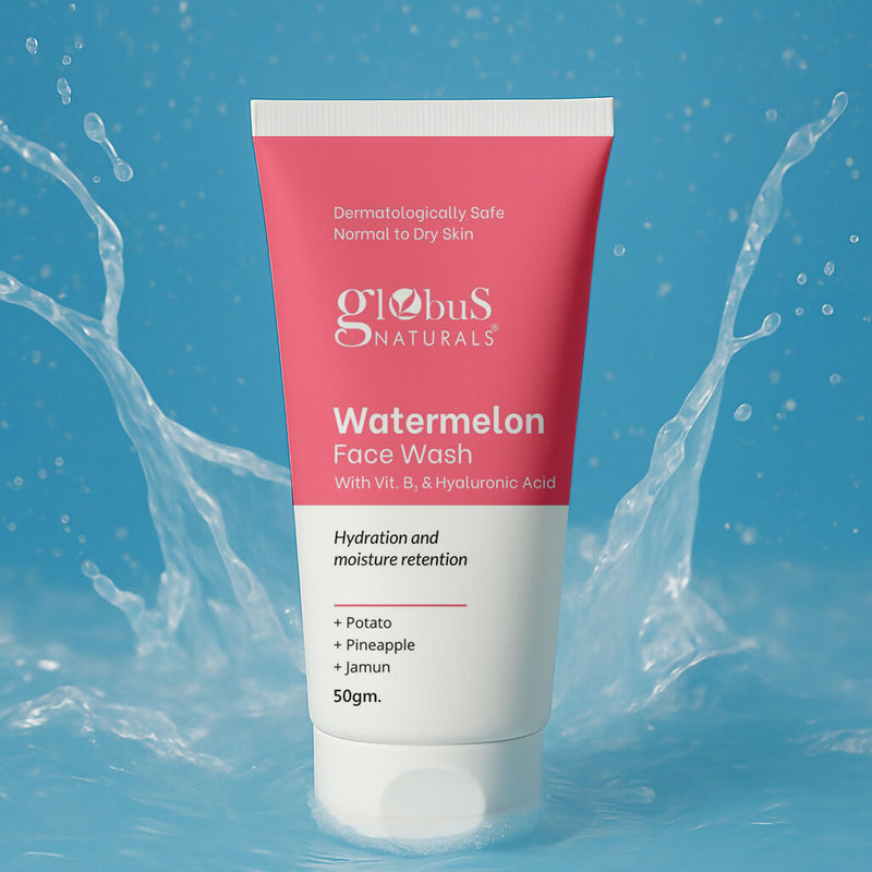 Globus Naturals Watermelon Face Wash with Vitamin B3 & Hyaluronic Acid
