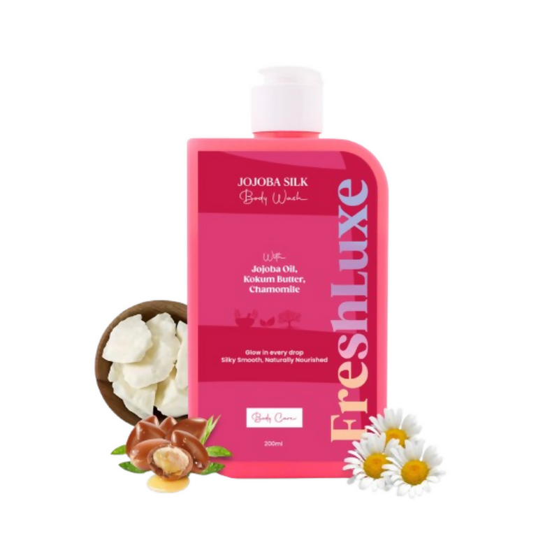 FreshLuxe Silk Bodywash Exfoliating & Hyderation Jojoba, Camomile & Ylang Ylang