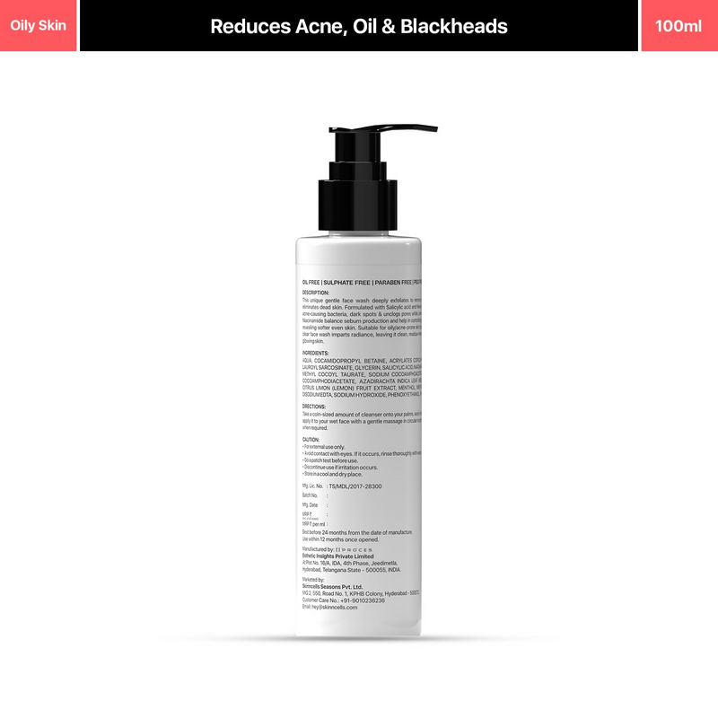 Underated Purifying and Acne Free Gel Face Wash