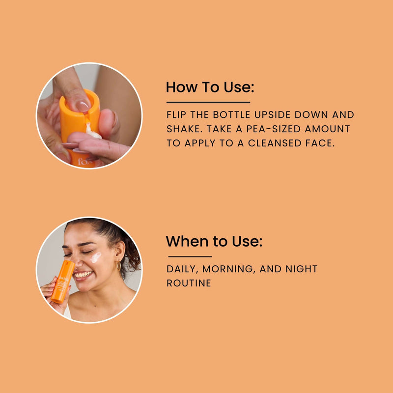 Foxtale Brightening 15% Vitamin C Face Serum With L-Ascorbic Acid And Vitamin E For Glowing Skin For Dark Spots