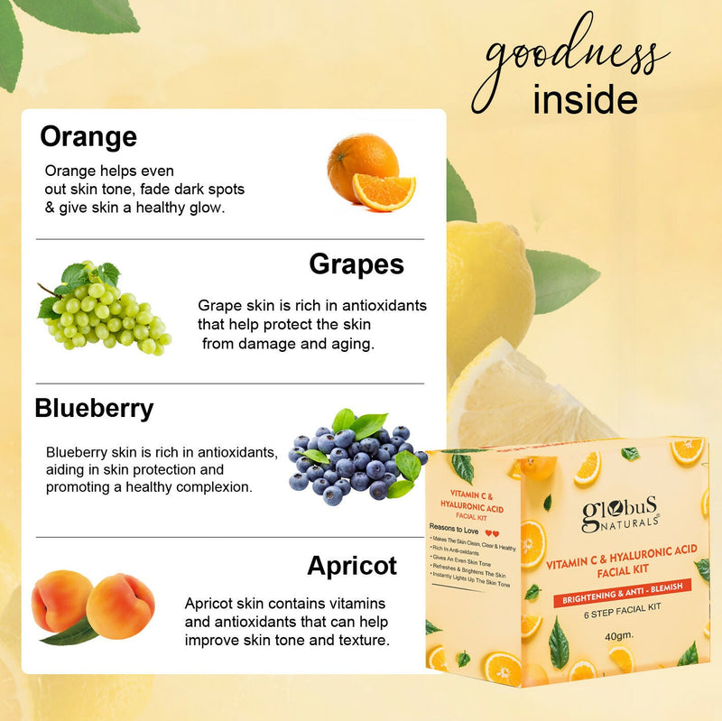 Globus Naturals Anti Acne Glycolic & Salicylic Acid 6 Step Facial Kit