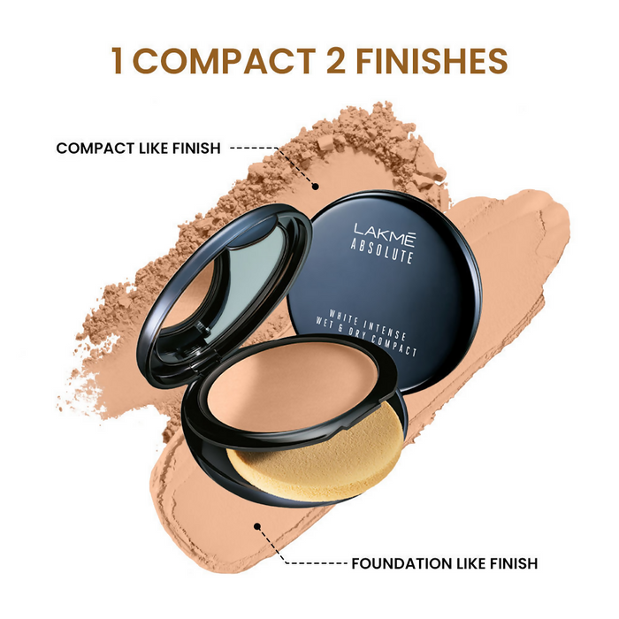 Lakme Unreal Dual Cover Pressed Powder - 03 Golden Sand