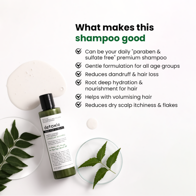 Detoxie Anti-Dandruff & Flake Relief Capsicum Shampoo