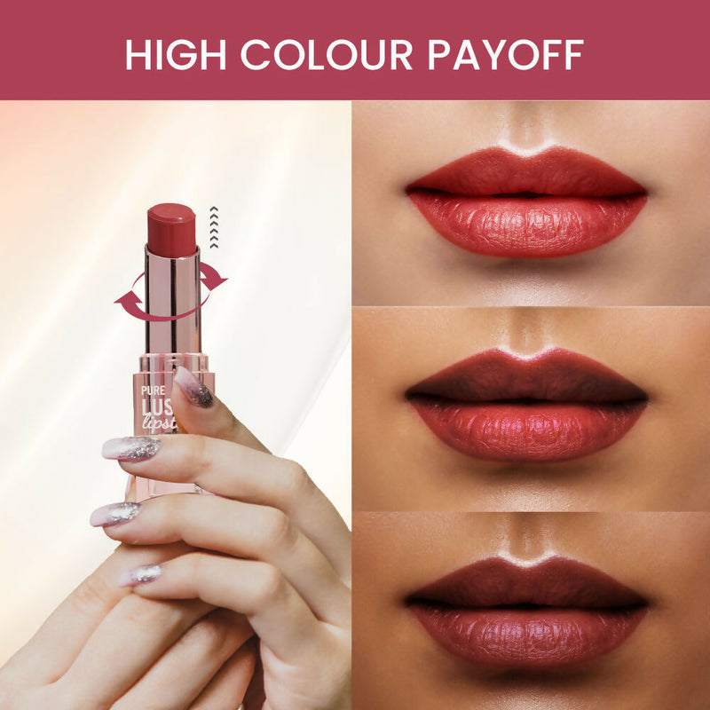 Swiss Beauty High Shine Finish Smooth Glide Pure Lustre Lipstick - 7 Twisted Caramel