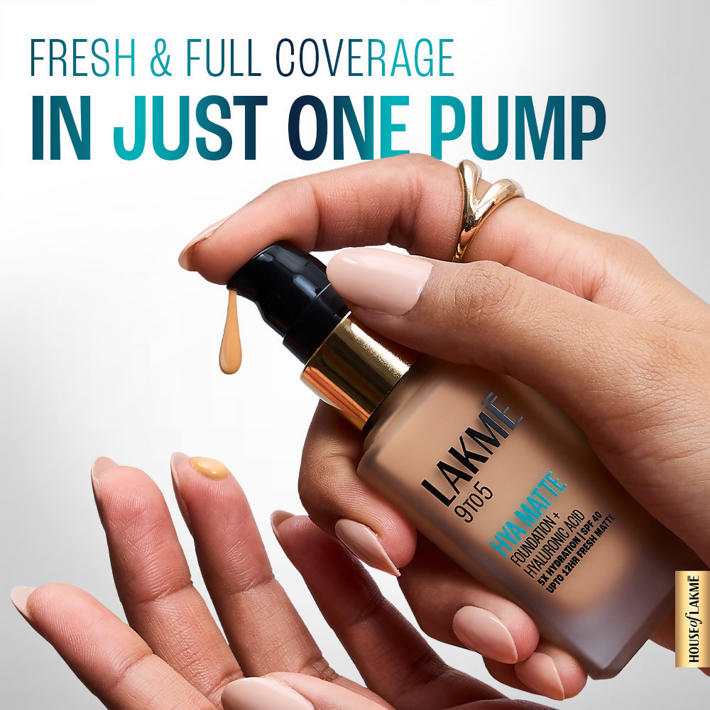 Lakme 9to5 Hya Matte Foundation + Hyaluronic Acid - Warm Sand