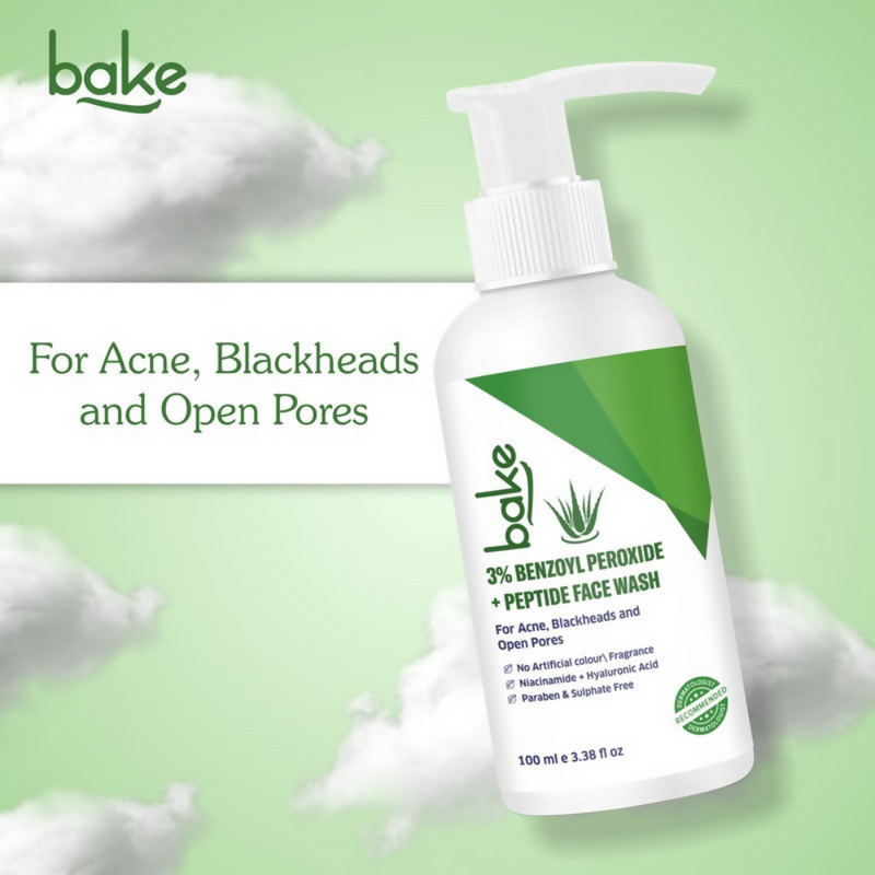 Bake 3% Benzoyl Peroxide Face Wash with Peptides