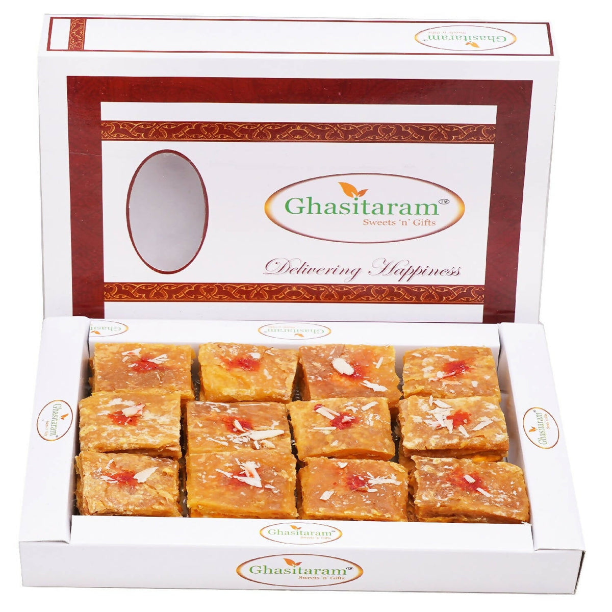 Ghasitaram Puffed Dryfruit Pastry Bites