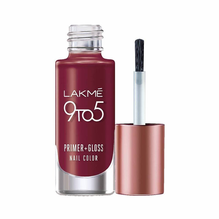 Lakme 9 to 5 Red Alert Primer + Gloss Nail Polish - The Perfect Vibrant Shade