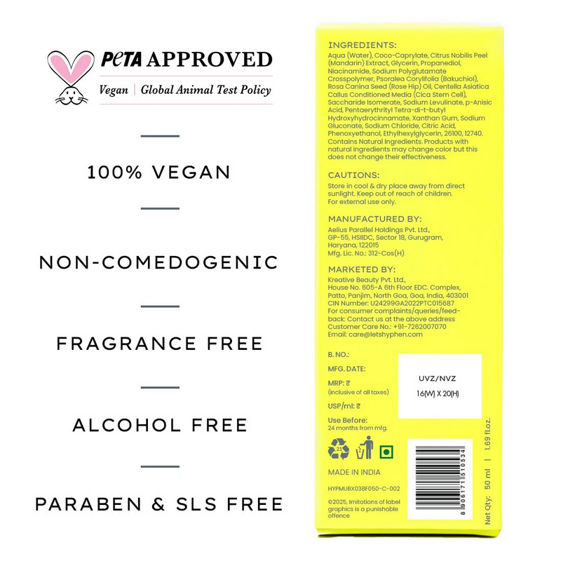 Hyphen Double Shot Face Serum with 18% Brightening & 20% Collagen