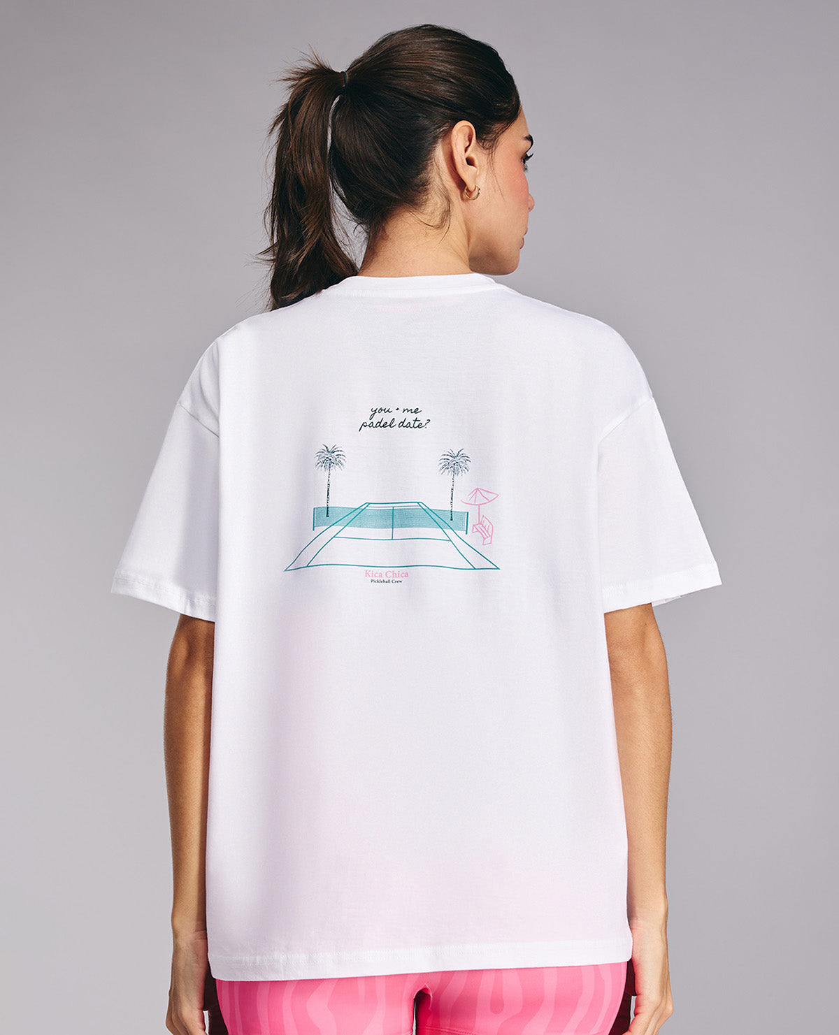 Kica Cotton Oversized Printed Graphic Tshirt - KIC020 White Pickle