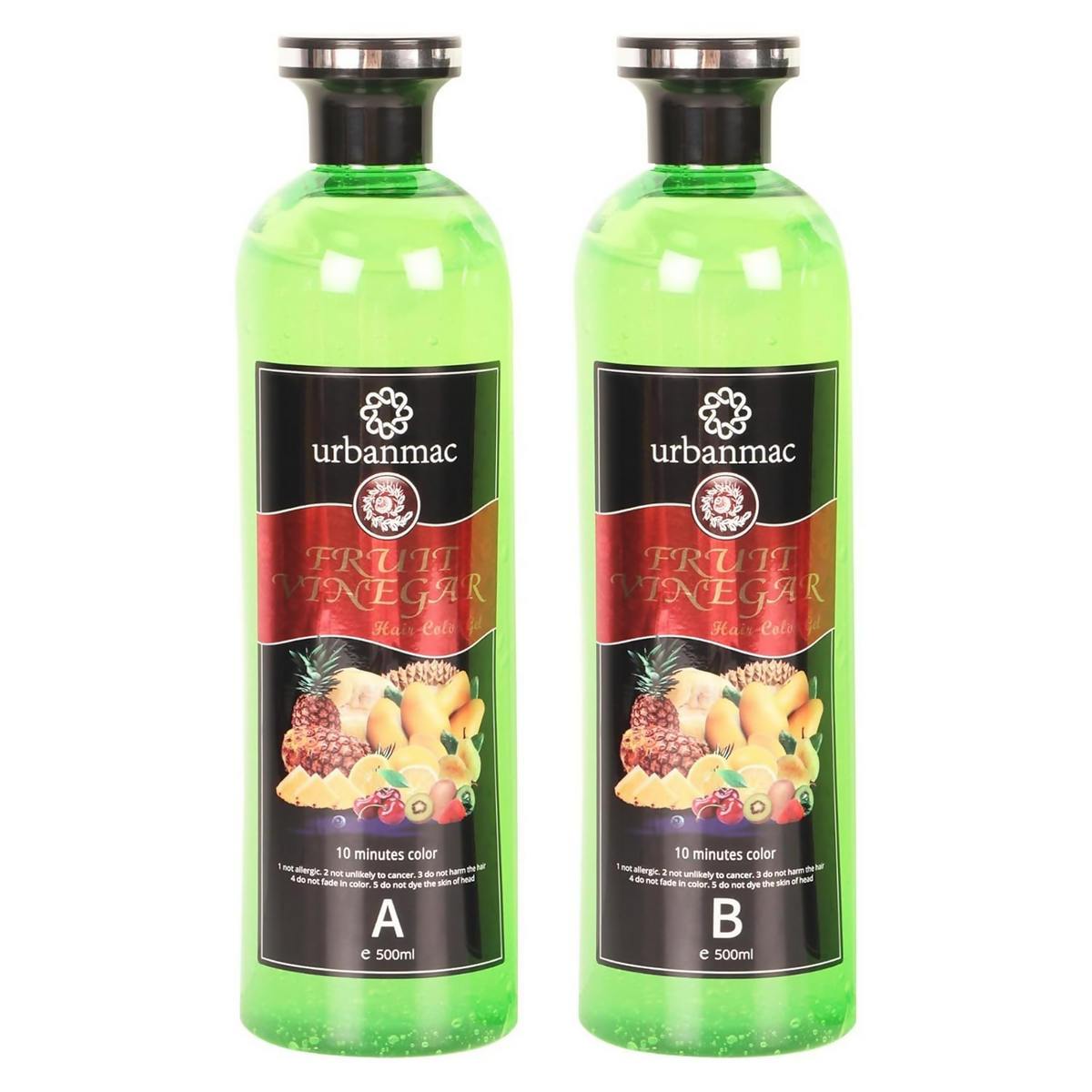 Urbanmac Fruit Vinegar Gel Hair Color Natural Hair Color Dye For Black