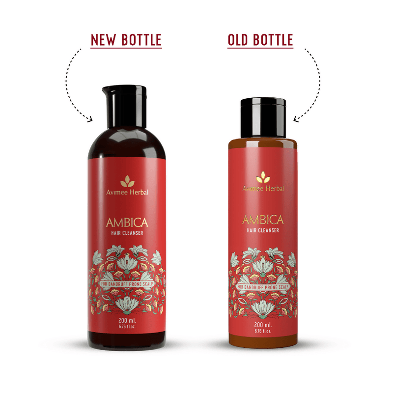 Avimee Herbal Ambica Hair Cleanser Fights Dandruff & Moisturizes Scalp Naturally, With Aloe Vera, Apple Cider Vinegar, Tea Tree, Neem Oil