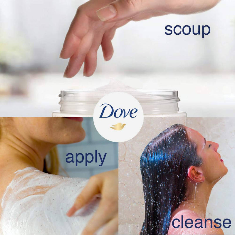 Dove Crushed Macadamia & Rice Milk Moderate Exfoliating Body Scrubating Body Polish Scrub