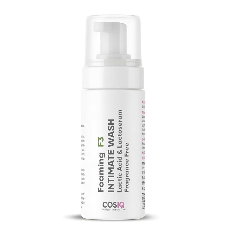 Cos-IQ Foaming F3 Intimate Wash Fragrance-Free Hygiene Wash with Lactic Acid & Lactoserum