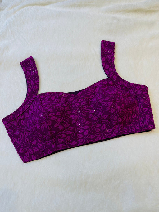 Kaveri Purple Lakhnavi Blouse