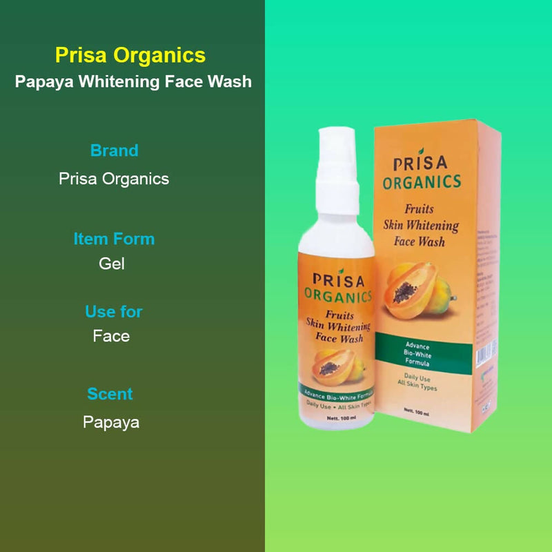 Prisa Organics Saffron & Papaya Lightening Face Wash