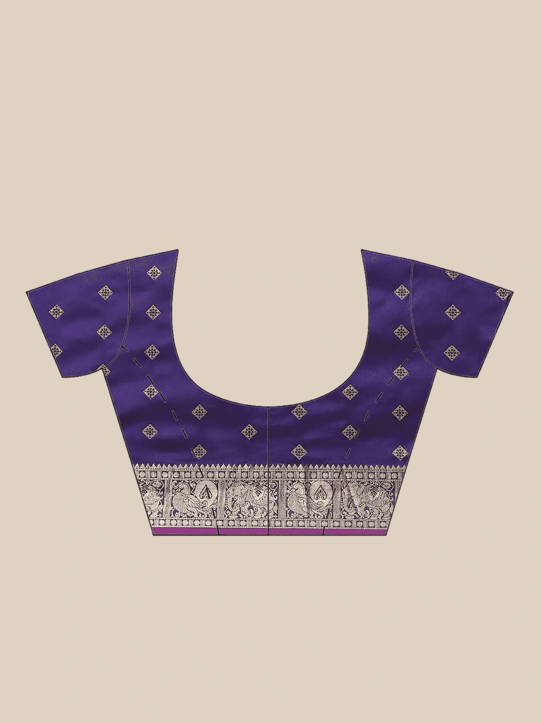 Indigo Colour Kanjivaaram Soft Silk Kanchi Zari Weaving Saree