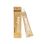 Key West hair color cream tube and packaging on a white background