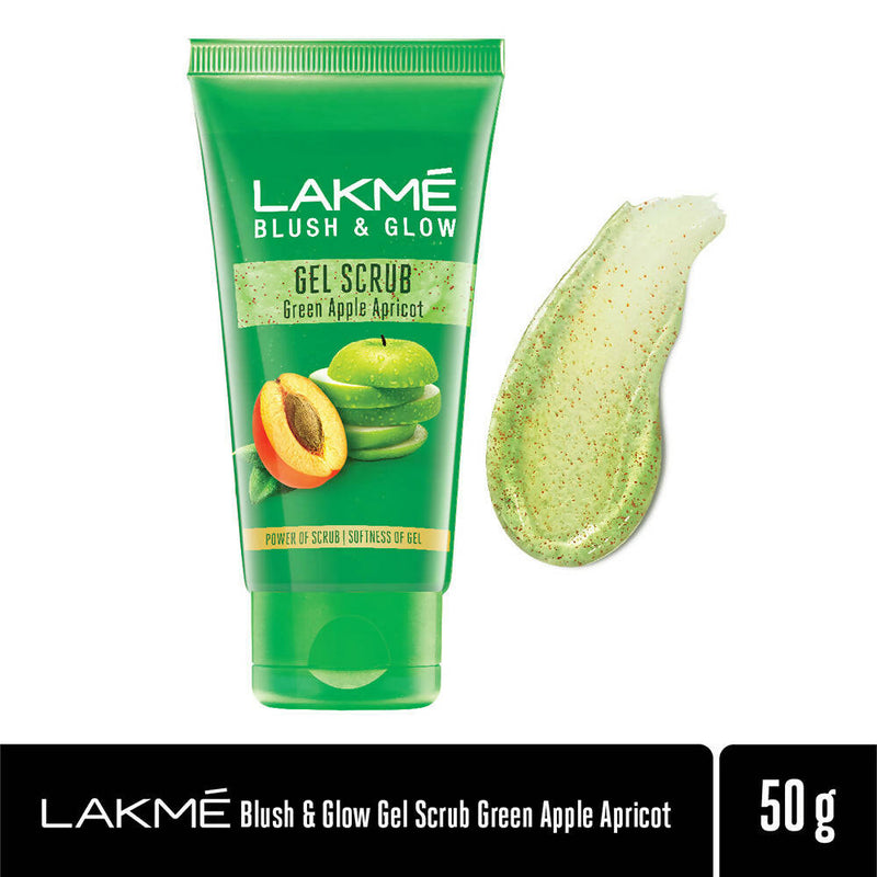 Lakmé Blush & Glow Gentle Deep Clean Gel Scrub With Green Apple & Apricot