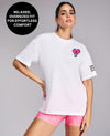 Kica Cotton Oversized Printed Graphic Tshirt -KIC019 NL WHITE