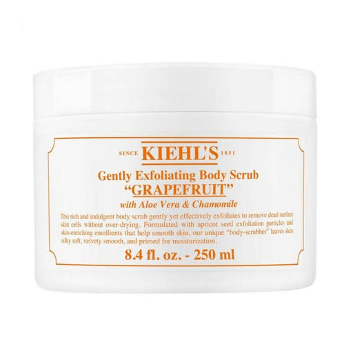 Kiehl's Grapefruit body scrub container on a white background