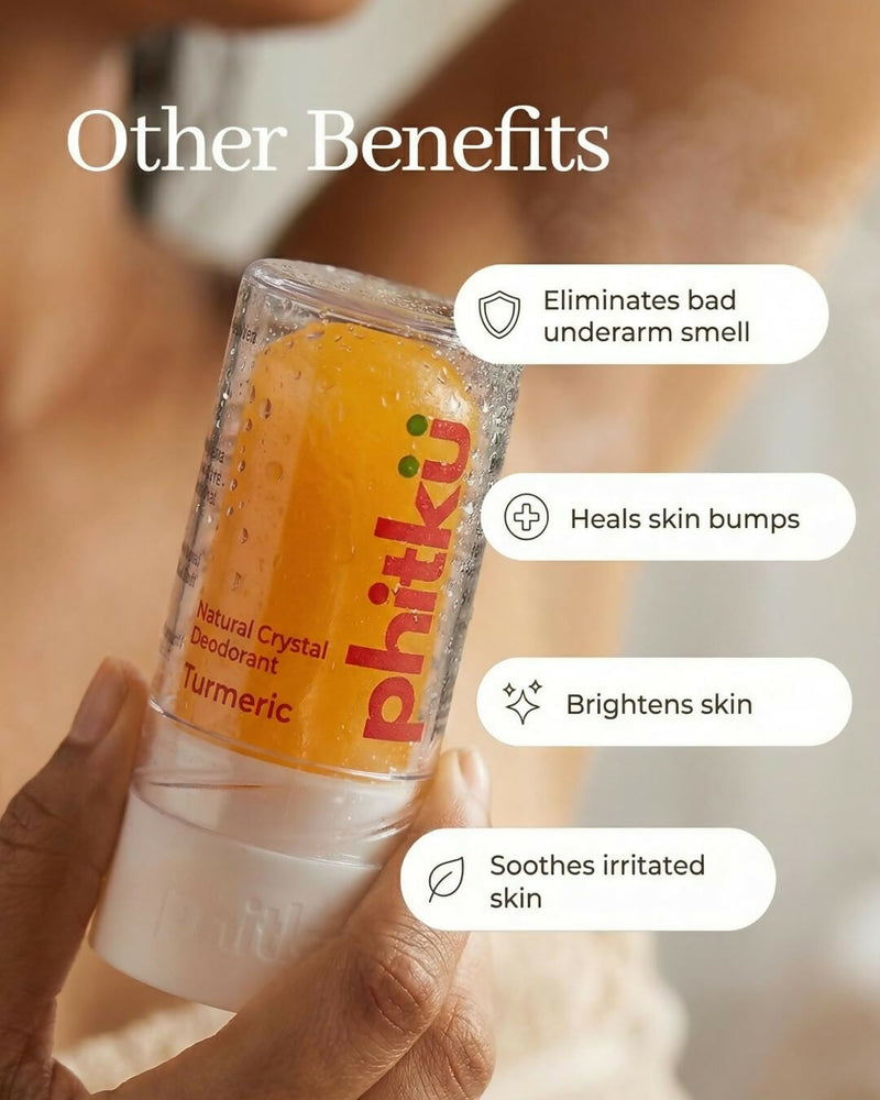 Phitku Crystal Roll On Deo with Turmeric