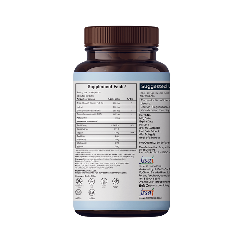 Miduty by Palak Notes Krill Omega Complex Softgels