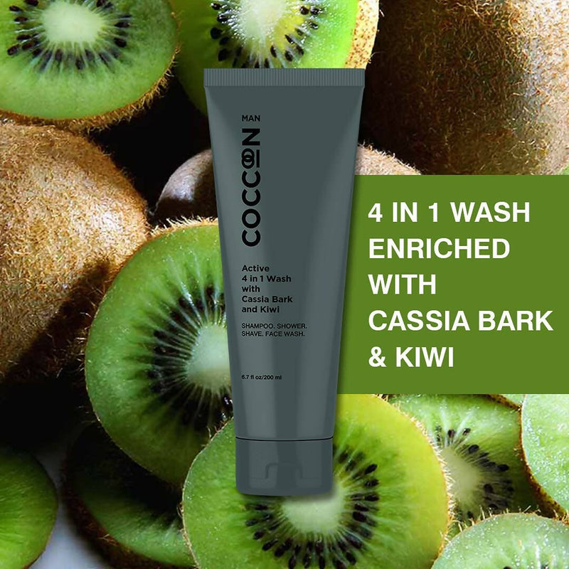 Coccoon Man Active 4 In 1 Wash With Cassia Bark & Kiwi