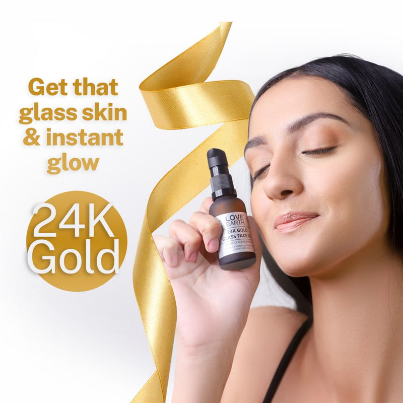 Love Earth 24K Gold Glass Face Oil