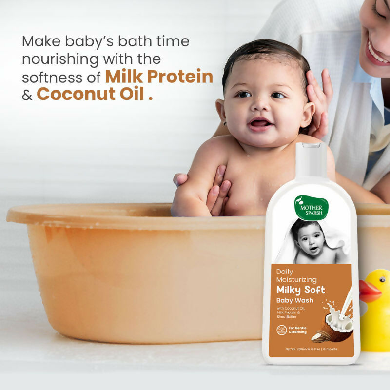 Mother Sparsh Daily Moisturising Milky Soft Baby Wash