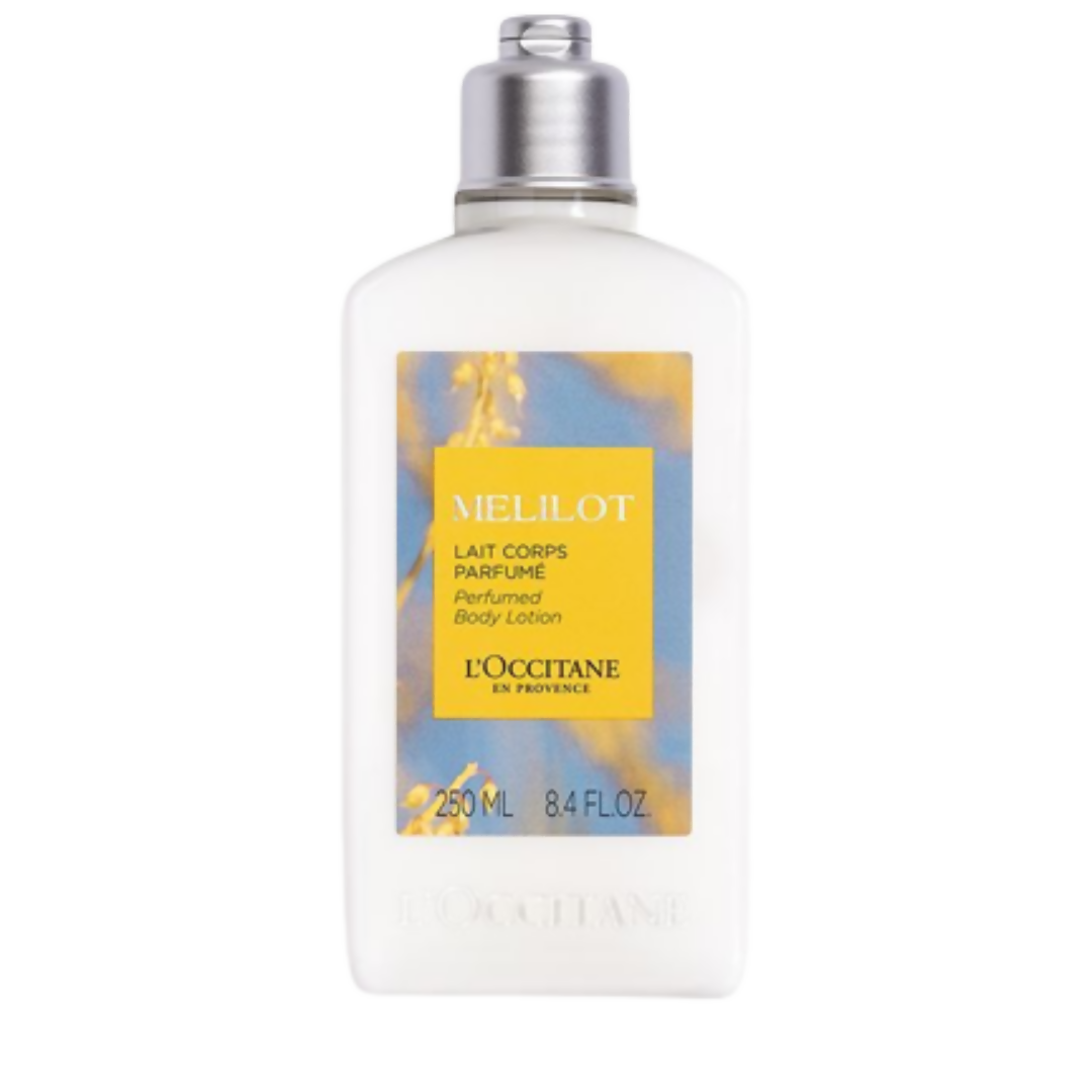 L'Occitane Melilot perfume bottle on a white background