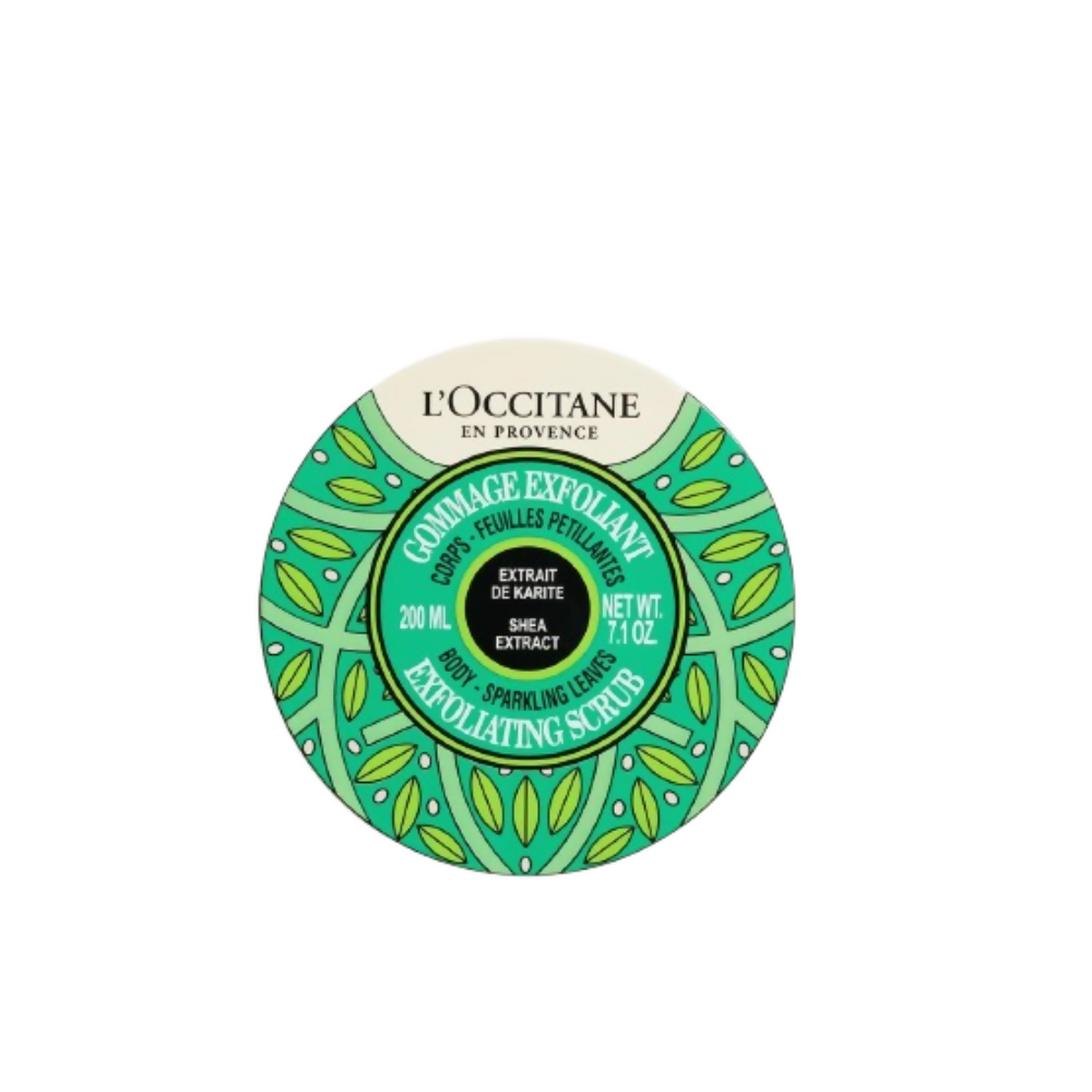L'OCCITANE exfoliating scrub container on a white background