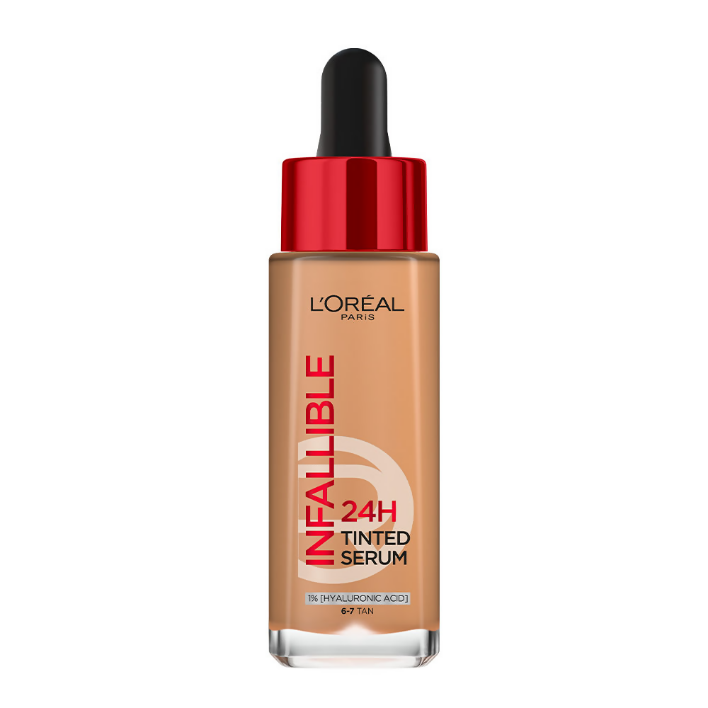 L'Oreal Infallible 24H Tinted Serum bottle on a white background