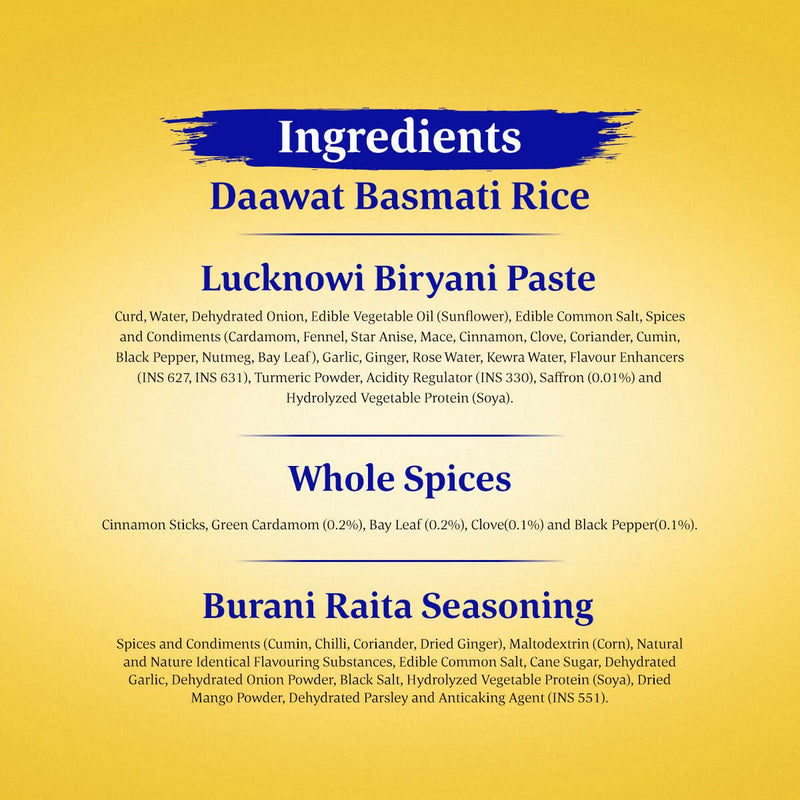 Daawat Biryani Kit Lucknowi - Authentic Recipe