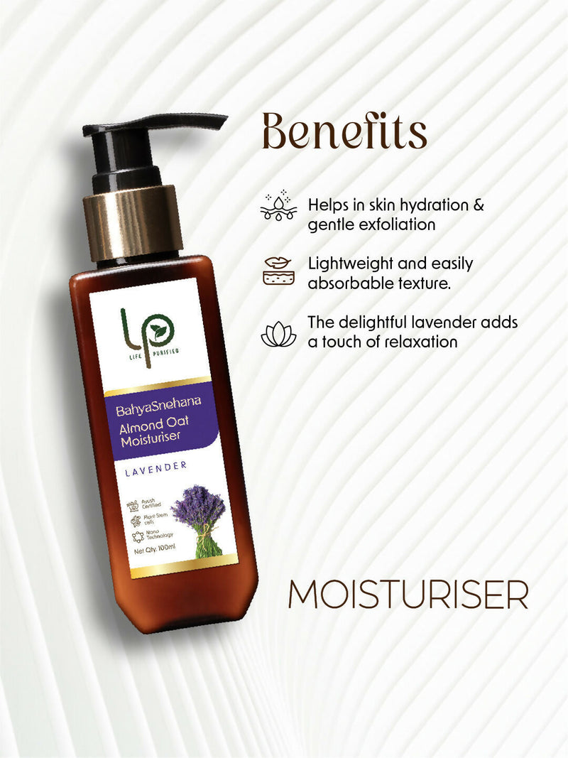 Life Purified Bahyasnehana Almond Oat Moisturiser - Body Lotion - Lavender