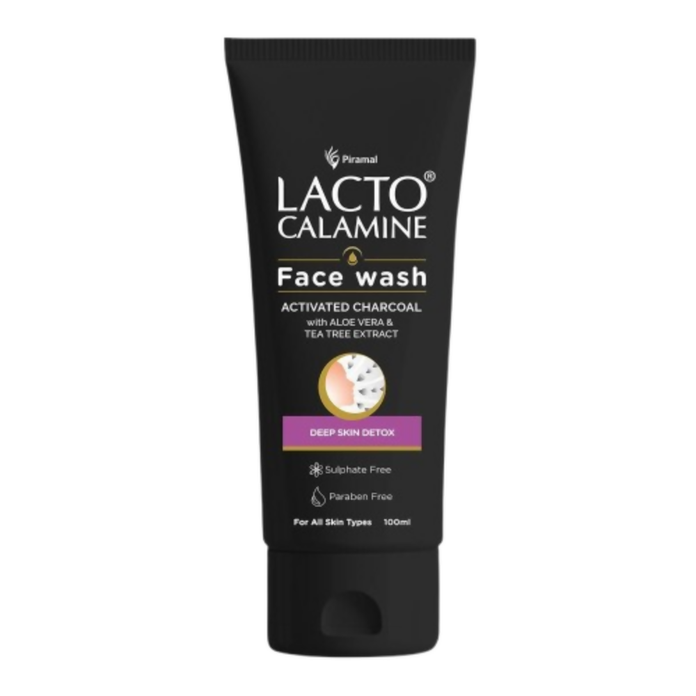 Lacto Calamine face wash tube on a white background