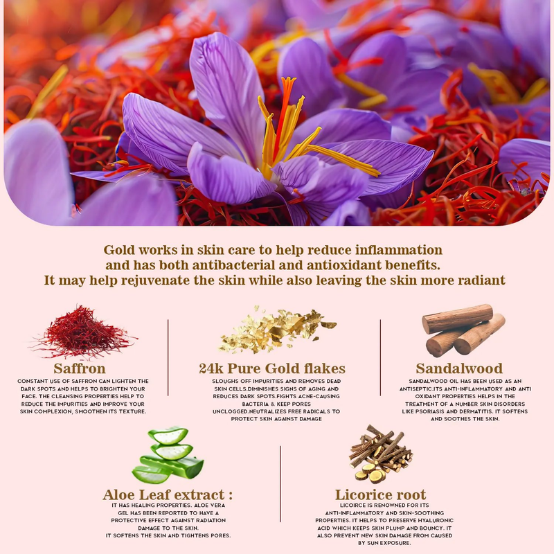 Rajasthan Herbals 24K Gold Facial Cleanser for Youthful Skin