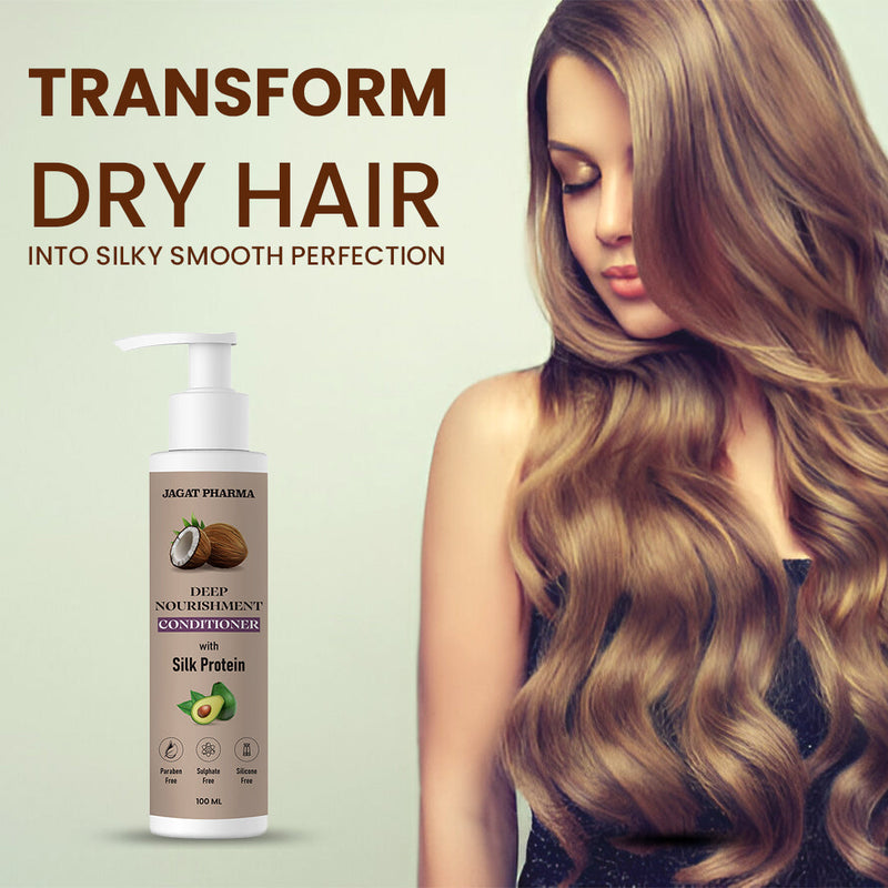 Jagat Pharma Deep Nourishment Conditioner With Silk Protein - Unlock Luxurious Silkiness for Your Hair